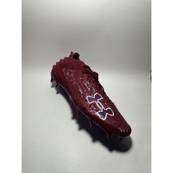 Under Armour Blur Smoke 2.0 MC Suede Mens Size 14 Football Cleats Maroon NEW main image 4